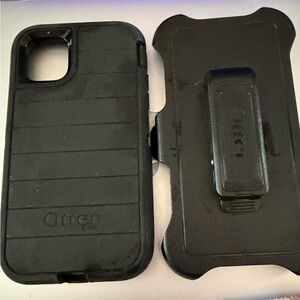 OtterBox Black Dual-Component Rugged Phone Case with Belt Clip Holster iPhone 12